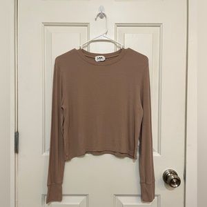 LNA Ribbed Long Sleeve Crew